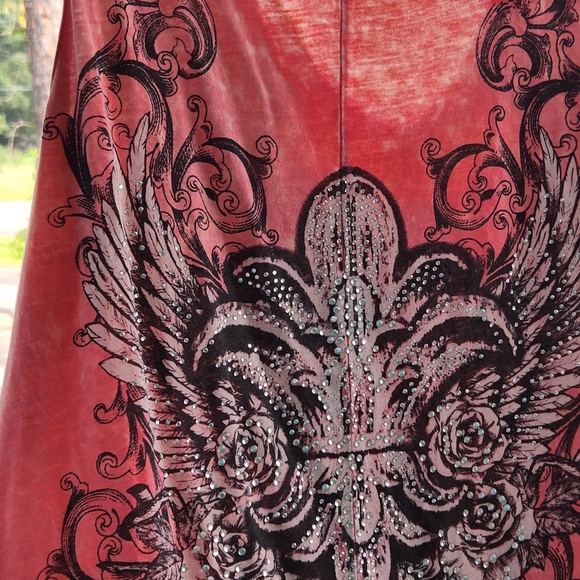 VOCAL BRAND TOP MADE OUT OF TSHIRT LIKE FABRIC PINK BLACK AND WHITE SLEEVELES - Picture 7 of 7